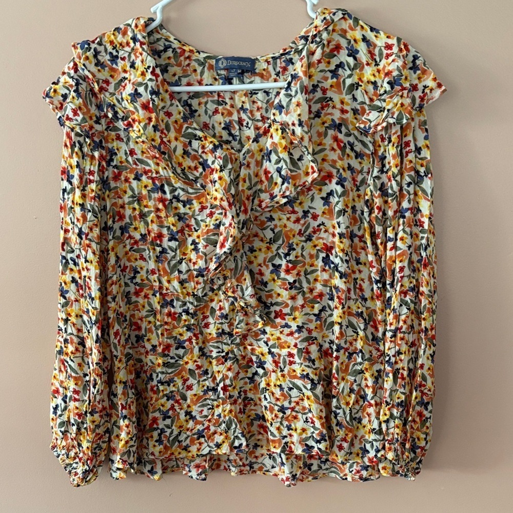 Democracy Colorful Floral Blouse